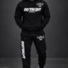 DOITRIGHT Men Track Suit Black & White