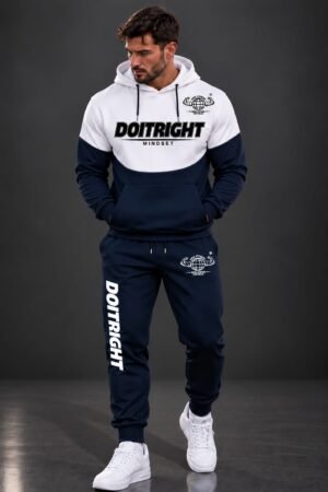 White & Blue Color Track Suit  DOITRIGHT