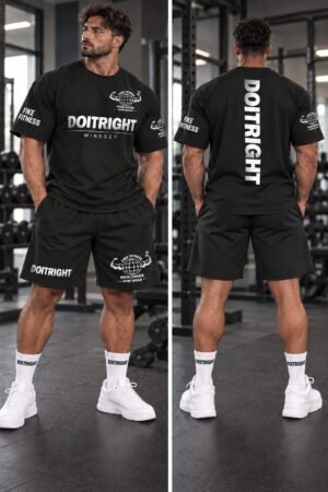 Black & White DOITRIGHT Mindset TEE+SHORT