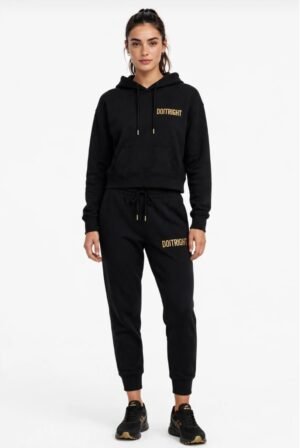 DOITRIGHT Black & Gold Color Workout Wear
