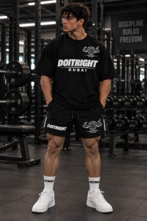 DOITRIGHT DUBAI TÈE & Short Color White & Black