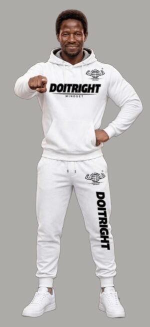 DOITRIGHT White Workout Wear Full Set