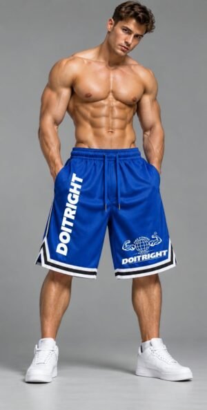 DOITRIGHT BASKETBALL Short Color Blue & White