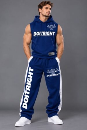 Blue & White DOITRIGHT Workout Wear