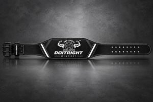 DOITRIGHT MINDSET BLACK + WHITE WEIGHT TRAINING SAFETY BELT