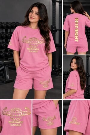DOITRIGHT PINK COLOR WORKOUT WEAR