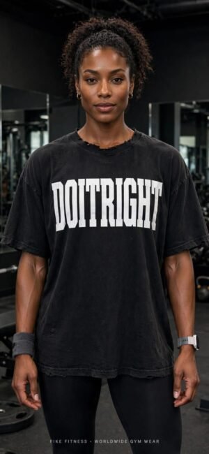 DOITRIGHT T-shirt Black Color Oversize