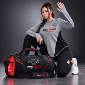 DOITRIGHT FULL KIT BAG+LONG SLEEVE TOP+COMPRESSION WORKOUT WEAR PANT