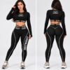 DOITRIGHT BLACK+WHITE COMPRESSION WORKOUT WEAR